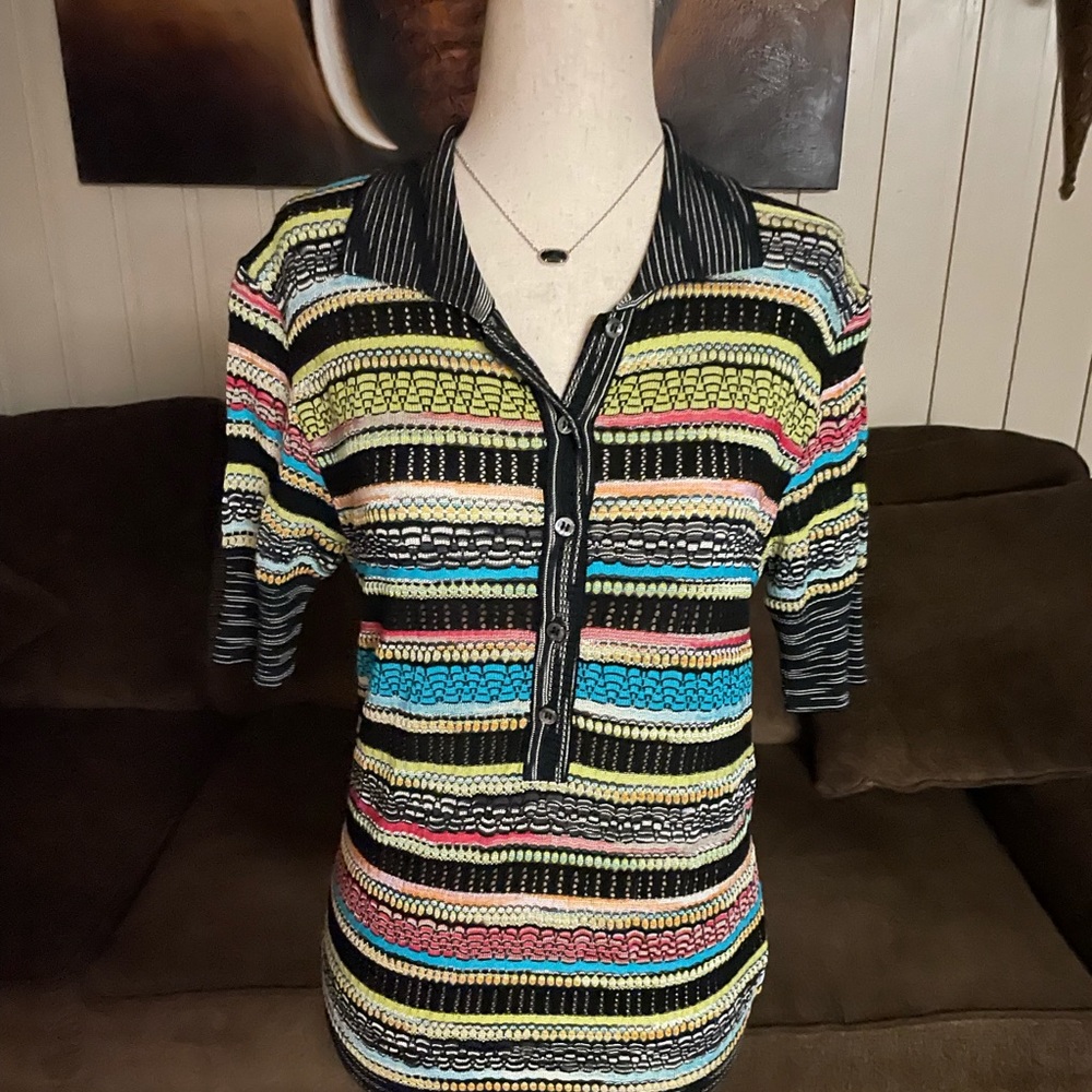Missoni~ Hippy Multi-Color Blouse (Italy) SZ 10
